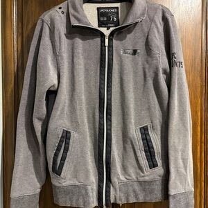 Jack & Jones Charcoal Zip-Up Sweater